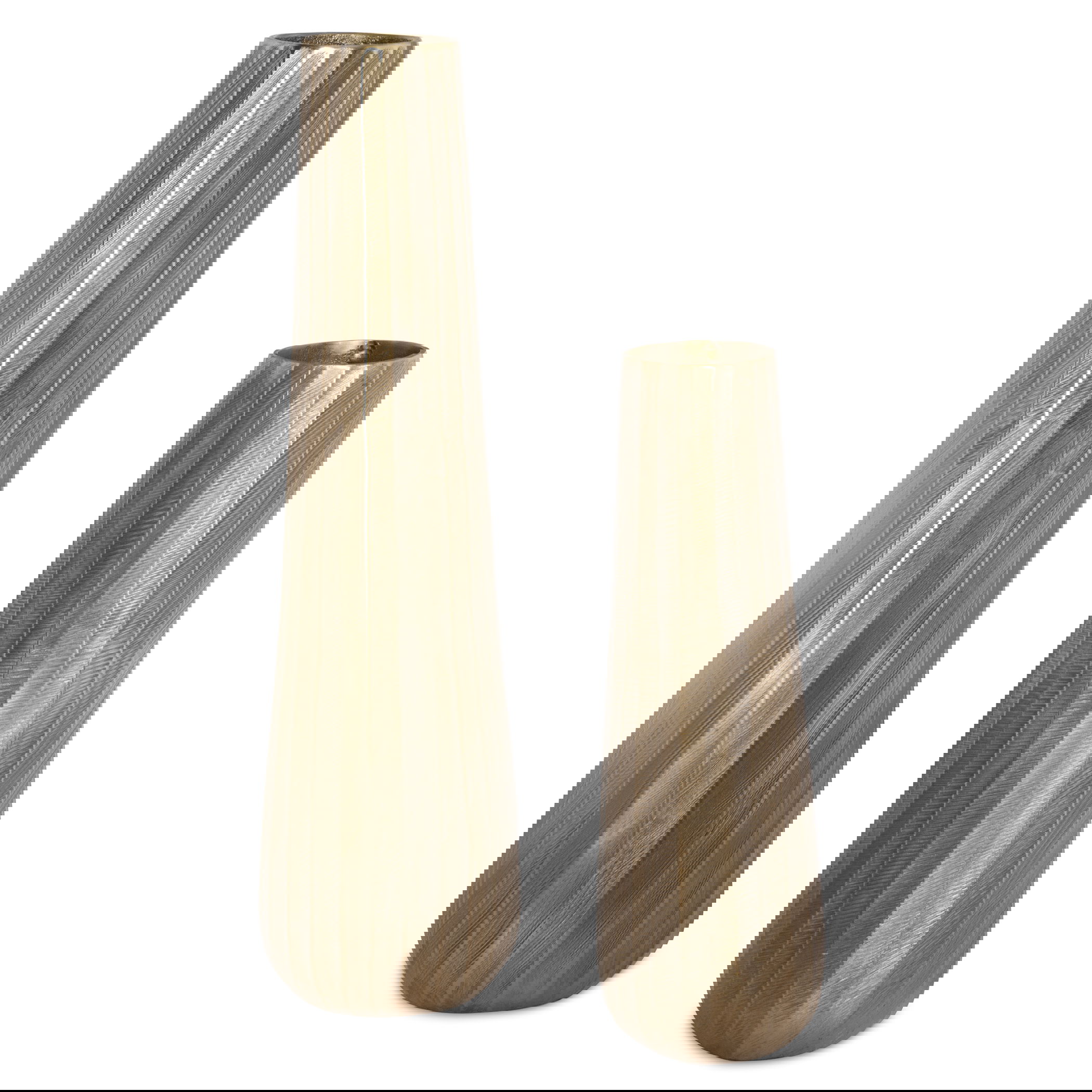 Vertiforge Antique Gold Vases Set/2 large image 