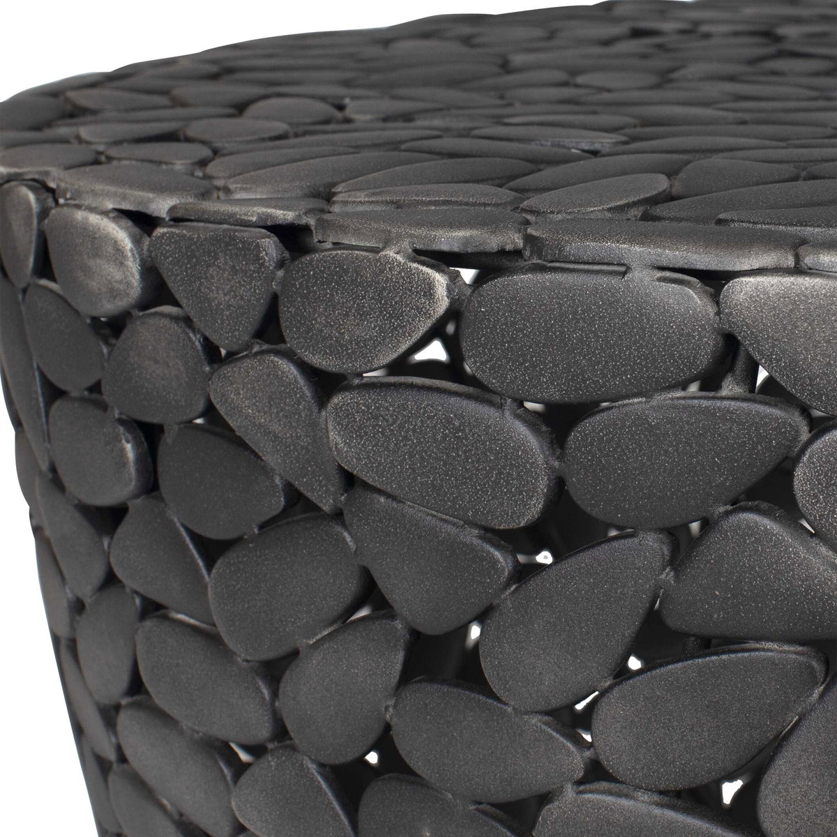 Rivington Outdoor Pebble Coffee Table, Outdoor Table by Uttermost, 3'4" width x 1'3" height x 2'4" depth View 6