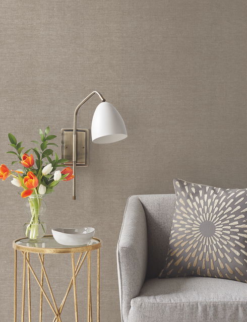 Silken Grasses Gold Metallic Wallpaper