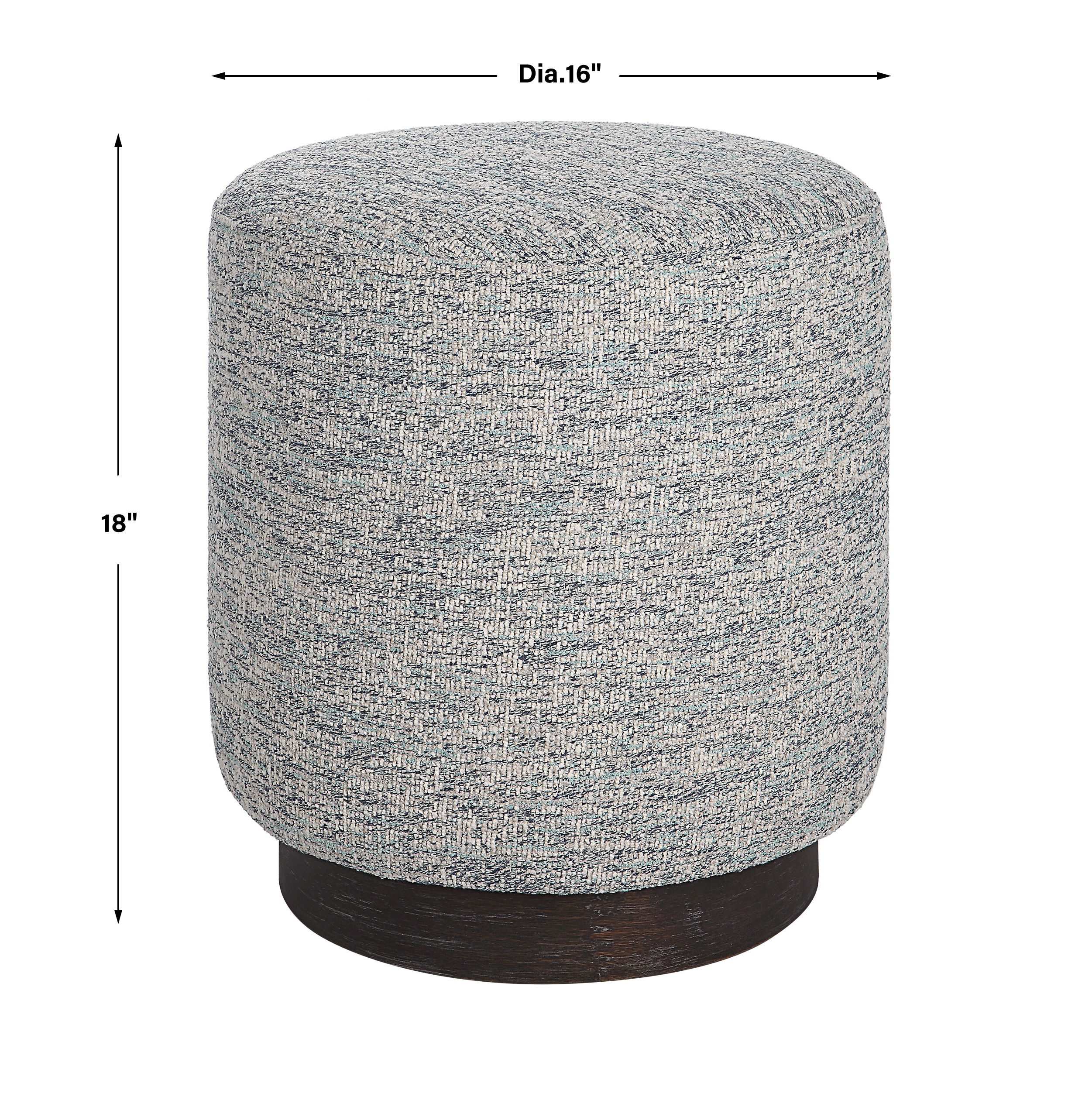 Avila Tweed Round Ottoman large image 