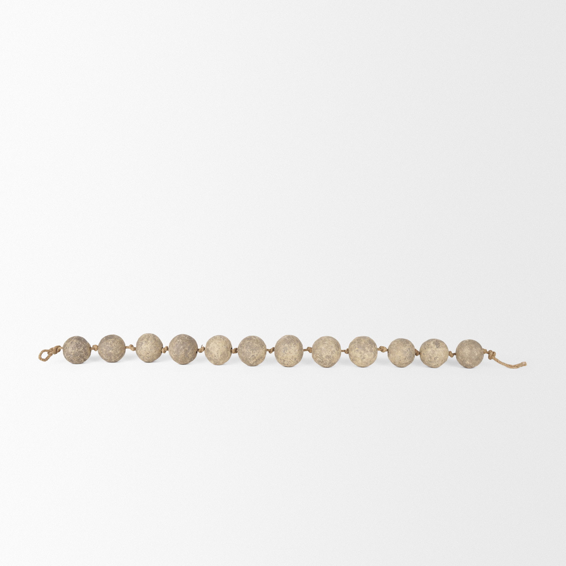 Varamala Dark Beige Paper Mache Sphere Garland, Decorative Object by Mercana, 40" length x 2.5" width x 2.5" height View 4