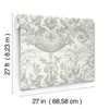 Avian Fountain Toile Grey Wallpaper, by York Wall, 27' length x 2'3" width x 0.02" depth thumbnail 8