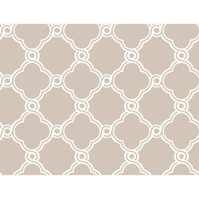 Open Trellis Taupe Wallpaper large image 