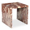Rosa Accent Table Rosso Levanto Marble thumbnail 1
