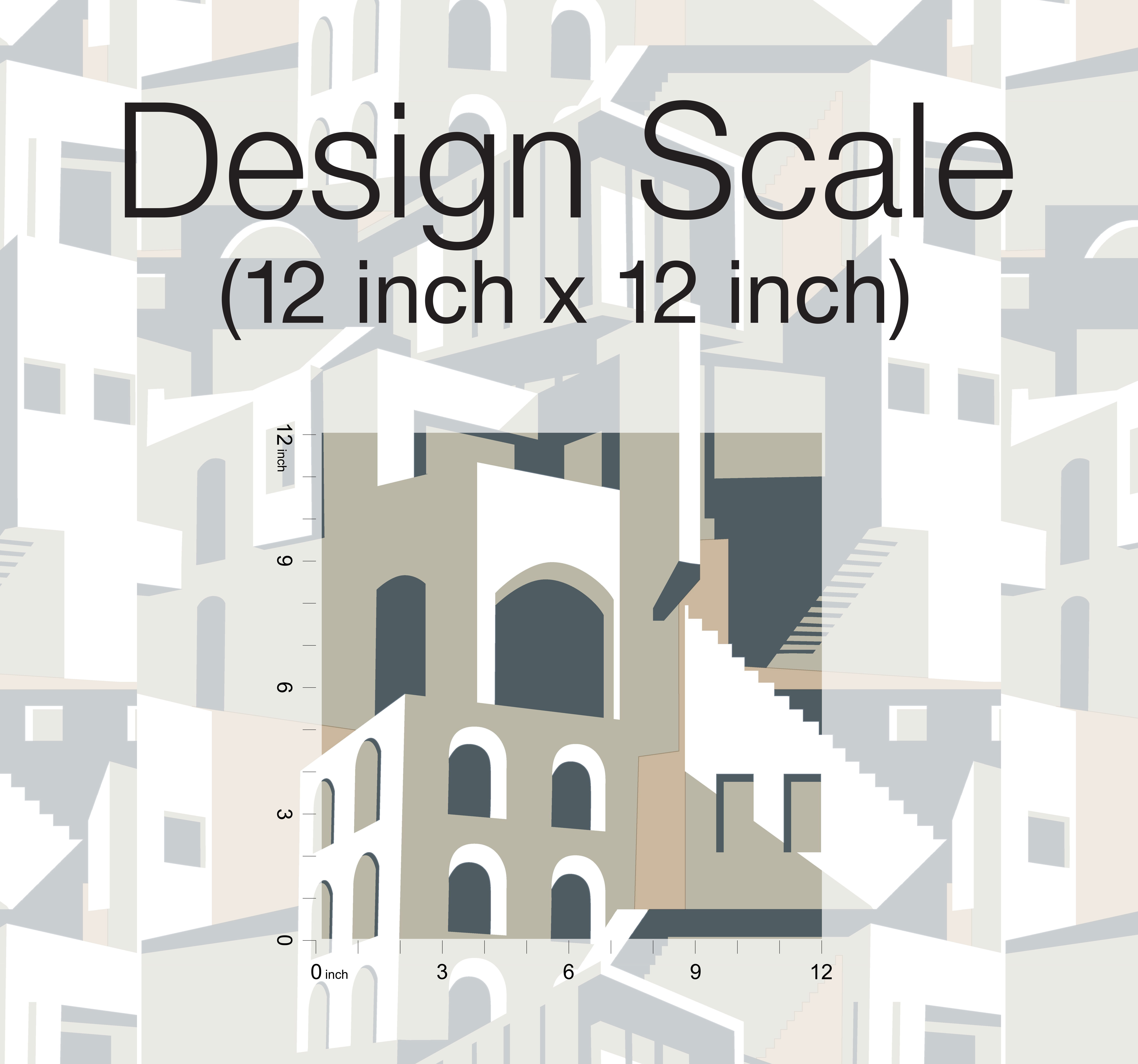 Architectural over Architectural Beige & Grey Peel & Stick Wallpaper large image 