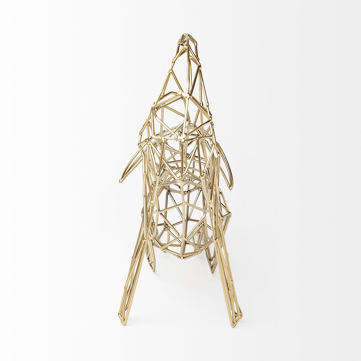 Frankie II 13L x 6W Gold Wire Framed Dog Shaped Decor, Decorative Object by Mercana, 13.39" length x 5.91" width x 12.2" height View 4