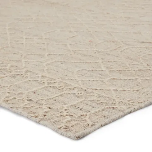 Cecille Handwoven Cotton/Wool/Jute Cream Area Rug