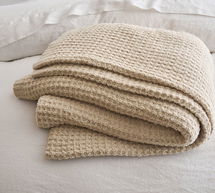 Online Designer Bedroom Cozy Waffle Blanket, One Size, Oatmeal