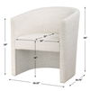 Encompass White Fabric Dining Chair thumbnail 2