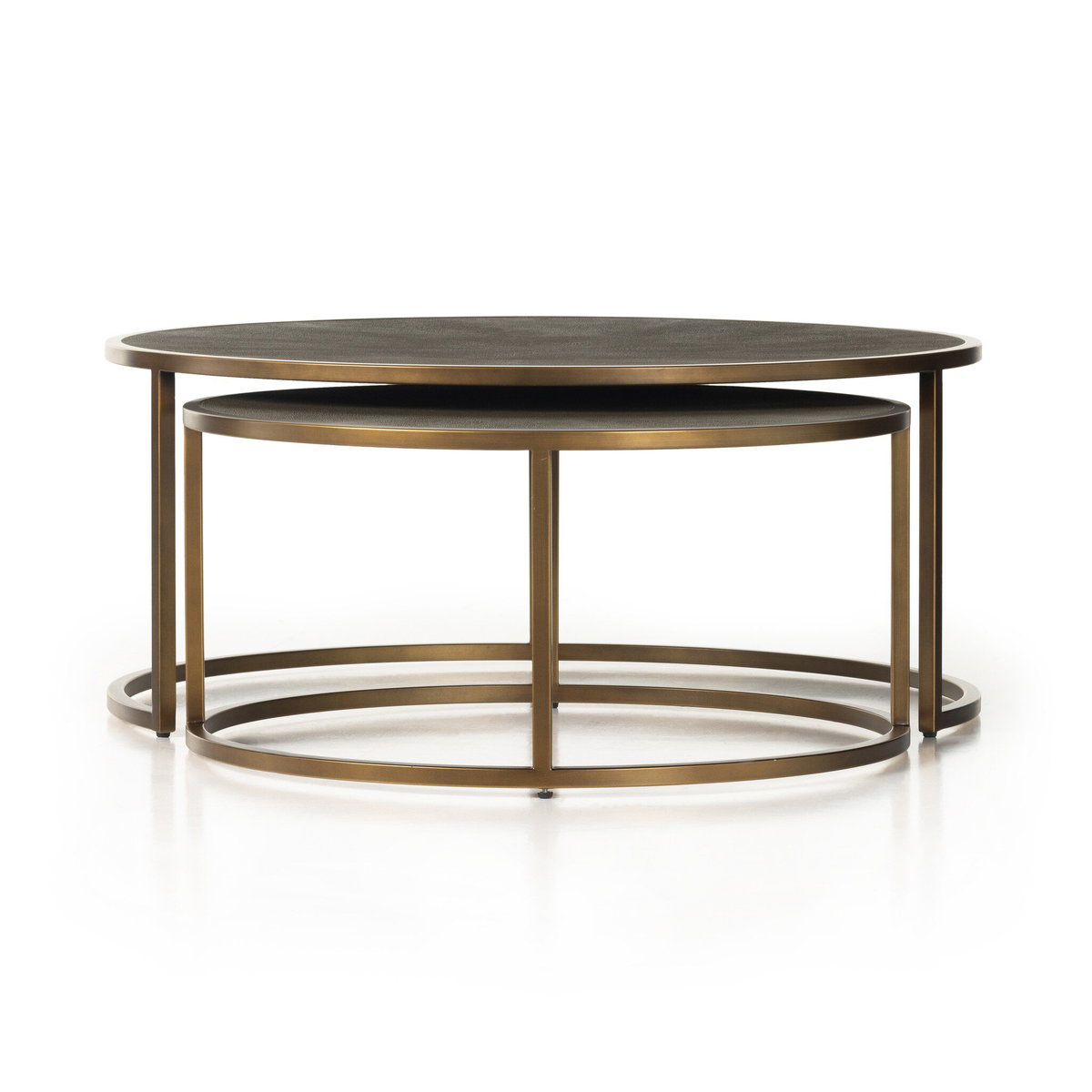 Shagreen Nesting Coffee Table, by Four Hands, 16" height x 38" depth View 1