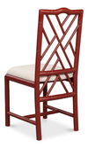 Brighton Bamboo Side Chair, Red, Dining Chair by Sarreid, 17" length x 22" width x 39" height thumbnail 11
