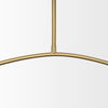 Cybill Brushed Brass with White Metal Shades 2-Light Chandelier, by Mercana, 41.73" length x 9.45" width x 9.75" height thumbnail 8