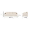 Pellicano Sofa Cream, Sofas & Sectional by Moe's Home, 98" width x 34.35" height x 36.5" depth thumbnail 12
