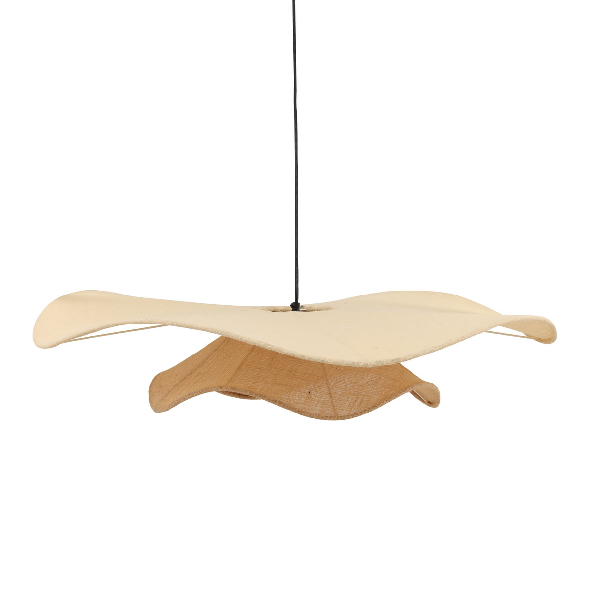 Ela Pendant Light White Natural, by Dovetail, 36" width x 8" height x 36" depth