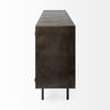 Newsome II 79Lx16Wx33H Black and Gold Metal 4 Cabinet Door Sideboard thumbnail 4