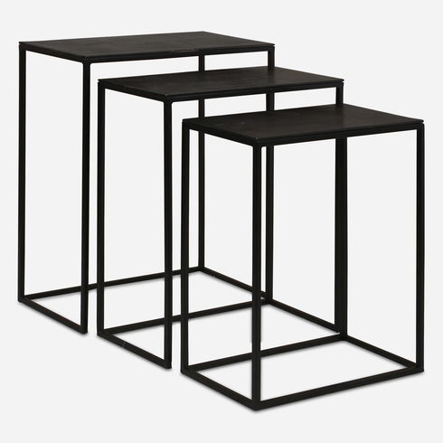 Coreene Iron Nesting Tables S/3