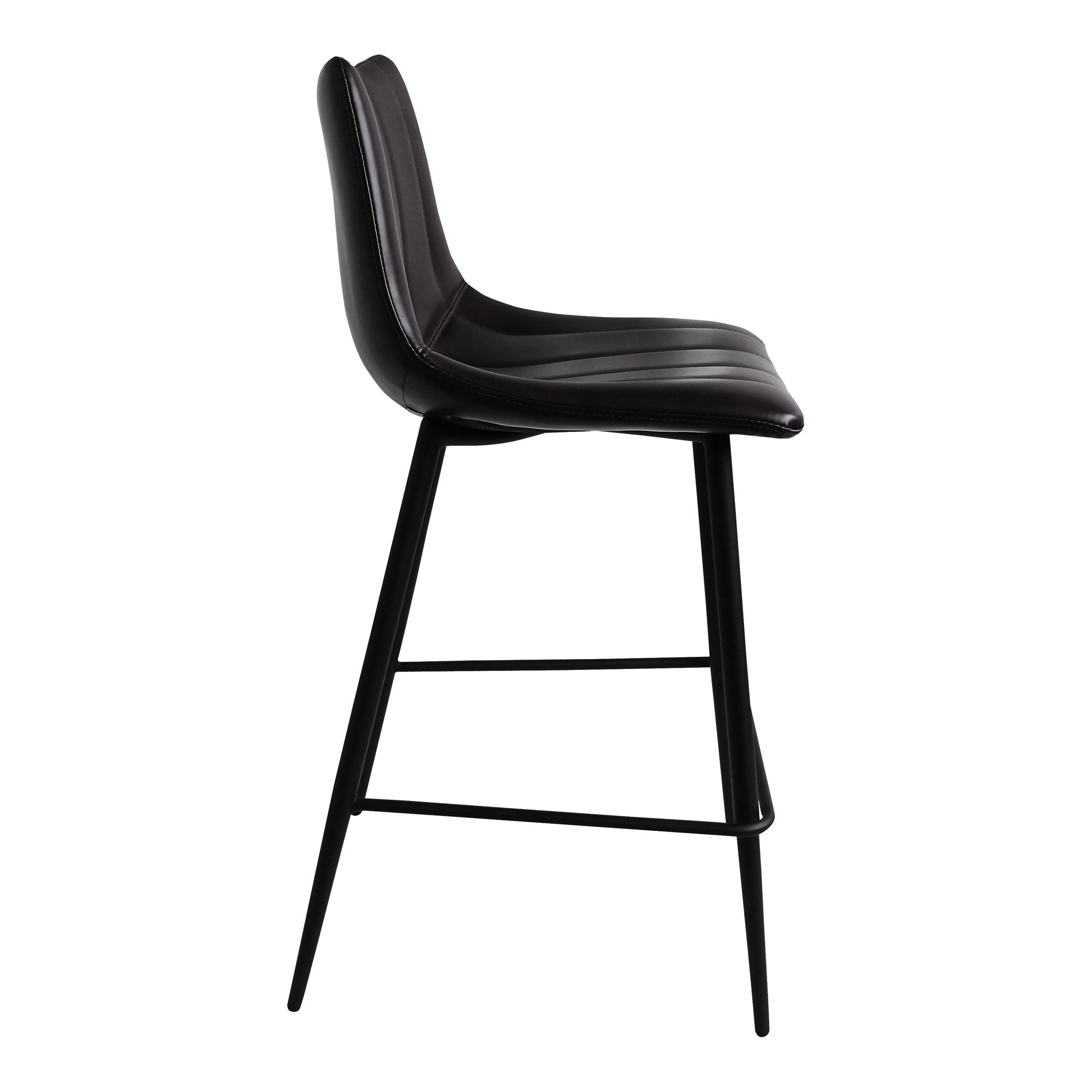 Alibi Counter Stool Matte Black - Set Of Two, Counter & Bar Stool by Moe's Home, 17.7" width x 37" height x 20" depth View 6