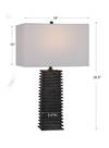 Sanderson Metallic Charcoal Table Lamp, by Uttermost, 16" width x 26.5" height x 10" depth thumbnail 3