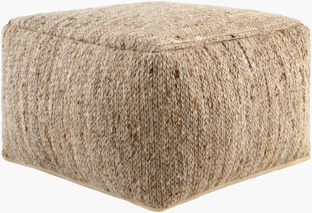 Derby Pouf, Ottoman by Surya, 24" width x 14" height