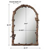 Paza Antique Gold Arch Mirror, by Uttermost, 2'2.75" width x 3'0.75" height x 2.5" depth thumbnail 3