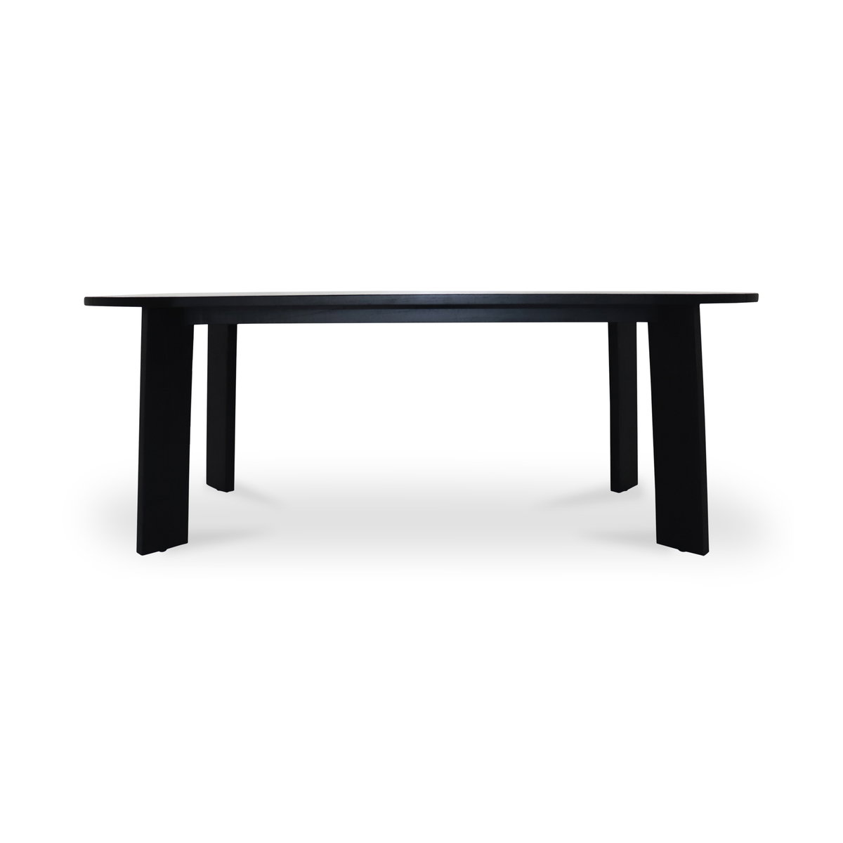 Delta Oval Outdoor Dining Table Black, Outdoor Table by Moe's Home, 7' width x 2'6" height x 3'3.5" depth View 1