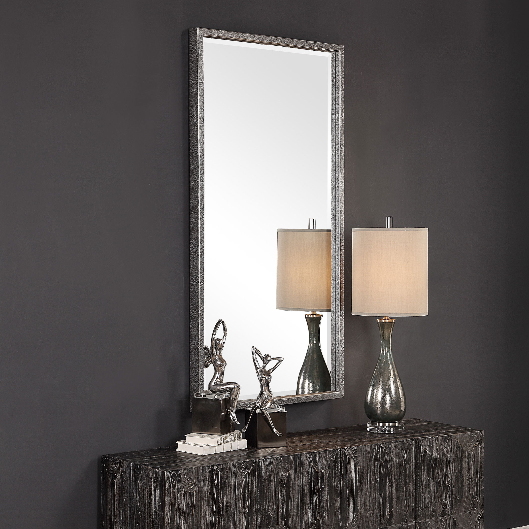Gabelle Metallic Silver Mirror large image 