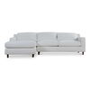 Hutton Left Sectional White, Sectional Sofa by Moe's Home, 100" width x 36.2" height x 29.8" depth thumbnail 1