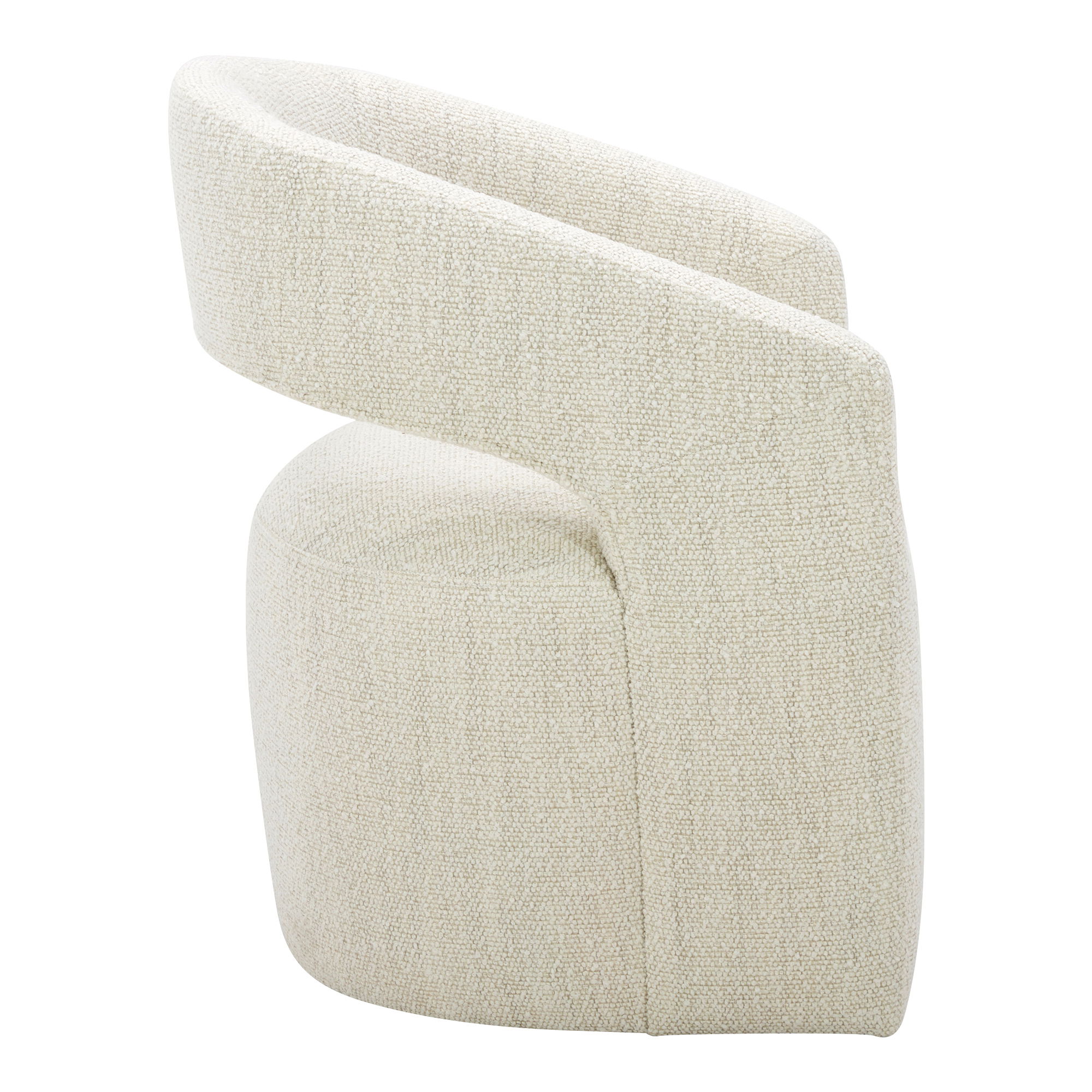 Barrow Rolling Dining Chair White Mist large image 