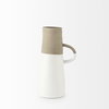 Garand Medium 15H Two-Toned White Natural Ceramic Jug, Decorative Jar by Mercana, 7.48" length x 5.12" width x 13.58" height thumbnail 7