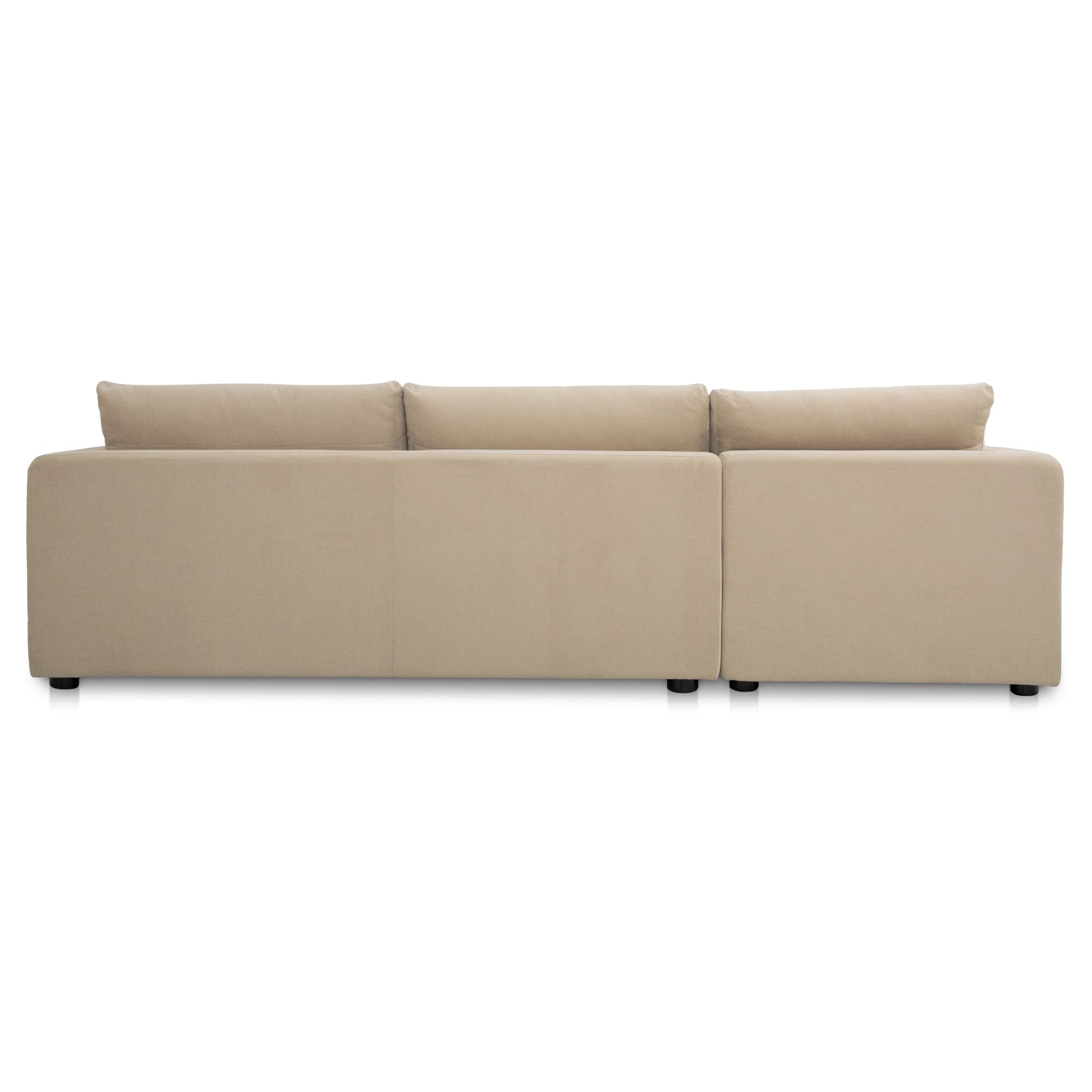 Burrow Sleeper Sectional With Storage Chaise Sand Left, Sectional Sofa by Moe's Home, 115.75" width x 32.68" height x 61" depth View 5