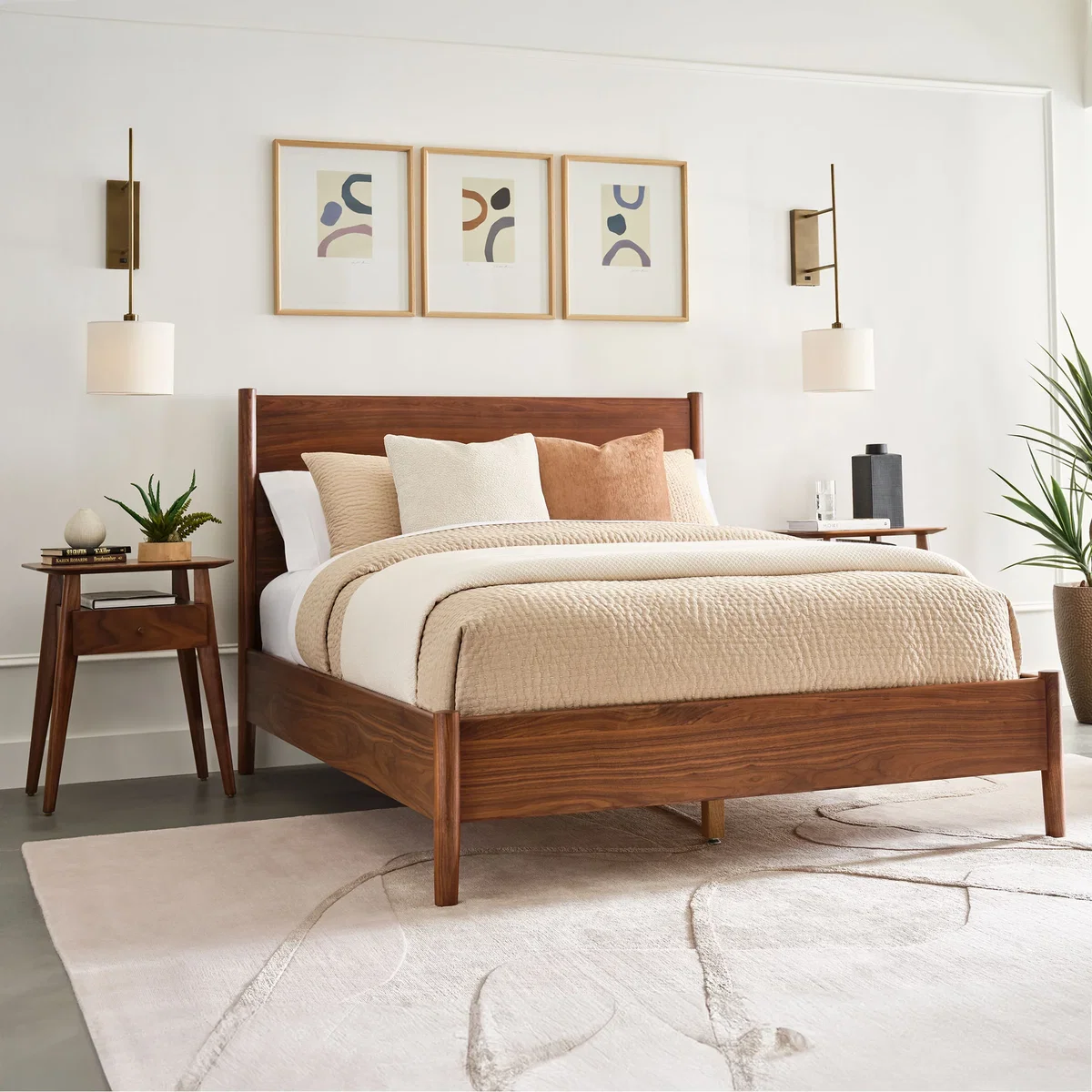 Walnut Grove Studio Bed, Cal King, by Stickley, 76.5" width x 48" height x 88" depth View 3