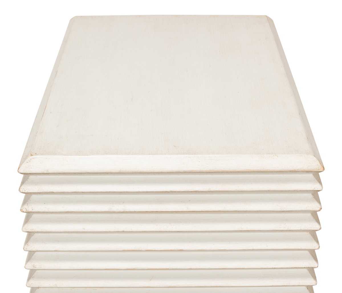 Stacked Side Table  Antique White, by Sarreid, 1'4" length x 1'8" width x 2' height View 9