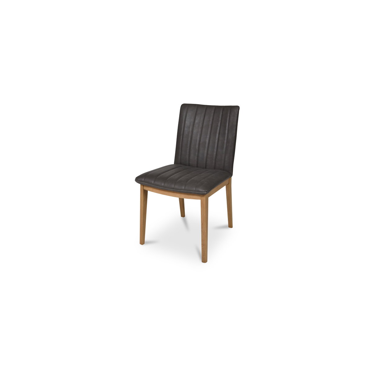 Demi Dining Chair Brown Leather-set Of Two, by Moe's Home, 19.7" width x 34" height x 24" depth View 3