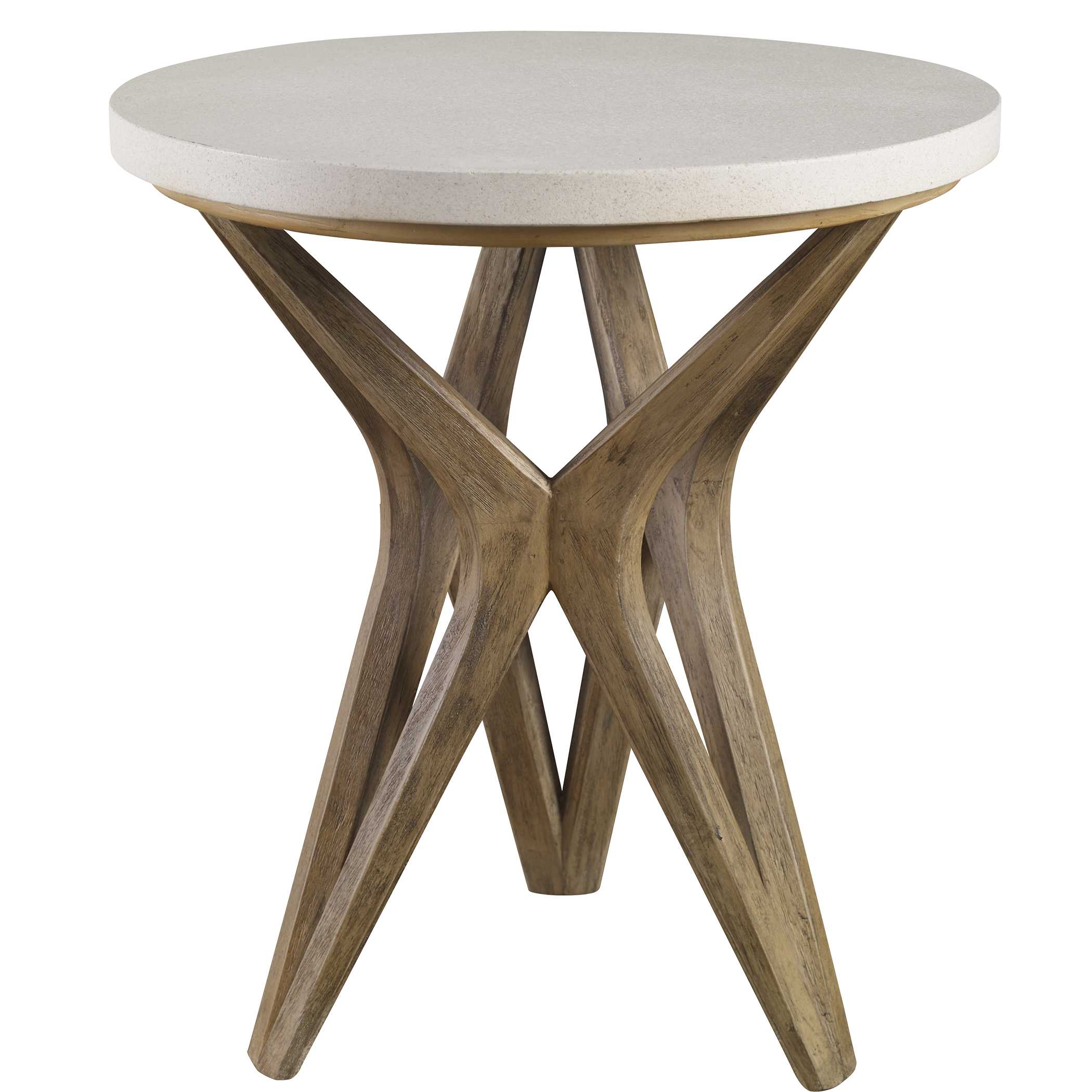 Marnie Limestone Side Table large image 