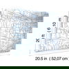 Cubist Cityscape Blue Peel & Stick Wallpaper thumbnail 6