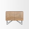 Darwin Light Brown Wooden 2 Door with 2 Shelves Accent Cabinet thumbnail 3