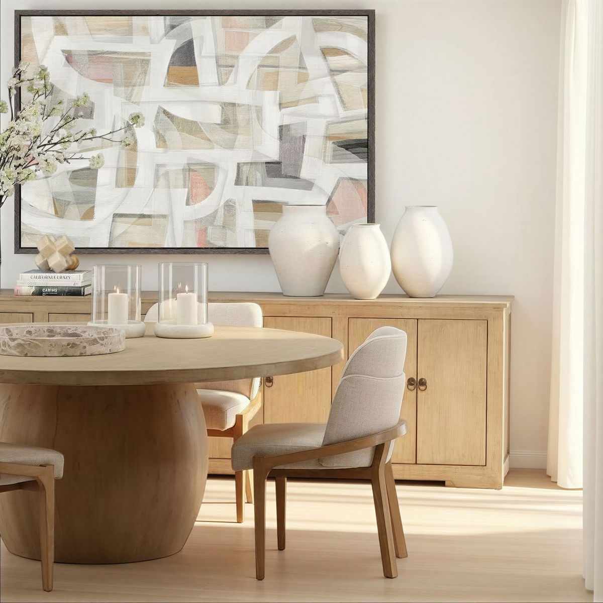 Belize Dining Table, by Dovetail, 72" width x 30" height x 72" diameter x 72" depth View 4