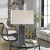 Sanderson Metallic Charcoal Table Lamp, by Uttermost, 16" width x 26.5" height x 10" depth thumbnail 2