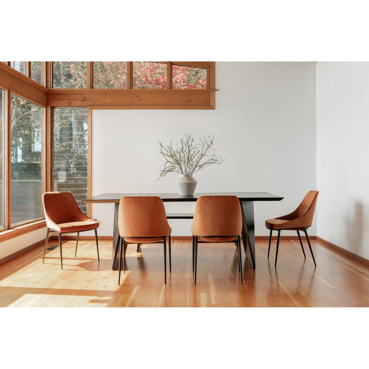 Sedona Dining Chair Amber - Set Of Two, by Moe's Home, 20" width x 31.5" height x 22" depth View 12