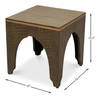 Croco Embossed Leather Stool  Ant. Green, by Sarreid, 1'6" length x 1'6" width x 10" height thumbnail 13