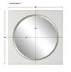 Cyprus White Square Mirror, by Uttermost, 40" width x 40" height x 1" depth thumbnail 3