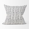 Jenna Cream with Black Print Linen Square Decorative Pillow Cover, by Mercana, 22" length x 22" width x 0.2" height thumbnail 5