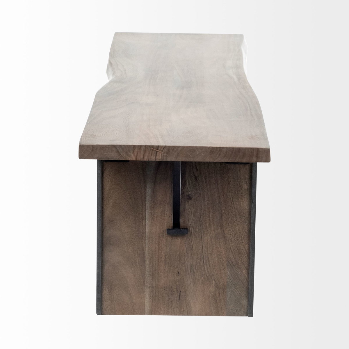 Ledger I 70L x 17W Brown Live-Edge Wooden Dining Bench, Benche by Mercana, 70" length x 17" width x 18" height View 4