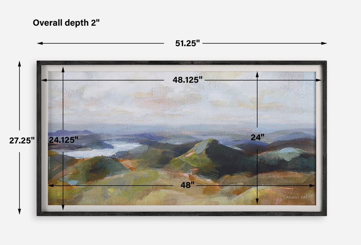 Above The Lakes Framed Landscape Print, by Uttermost, 4'3.25" width x 2'3.25" height x 2" depth View 3