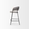 Carolyn Low Back 25.9in Seat Counter Stool | Gray Fabric, Counter & Bar Stool by Mercana, 19.3" length x 20.4" width x 35.75" height thumbnail 5