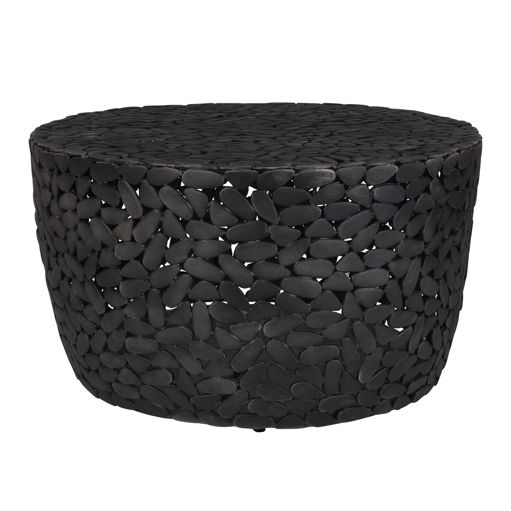 Rivington Outdoor Pebble Coffee Table, Furniture by Uttermost, 40" width x 15" height x 28" depth View 5