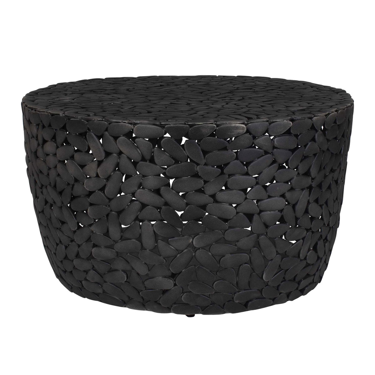 Rivington Outdoor Pebble Coffee Table, Outdoor Table by Uttermost, 3'4" width x 1'3" height x 2'4" depth View 5
