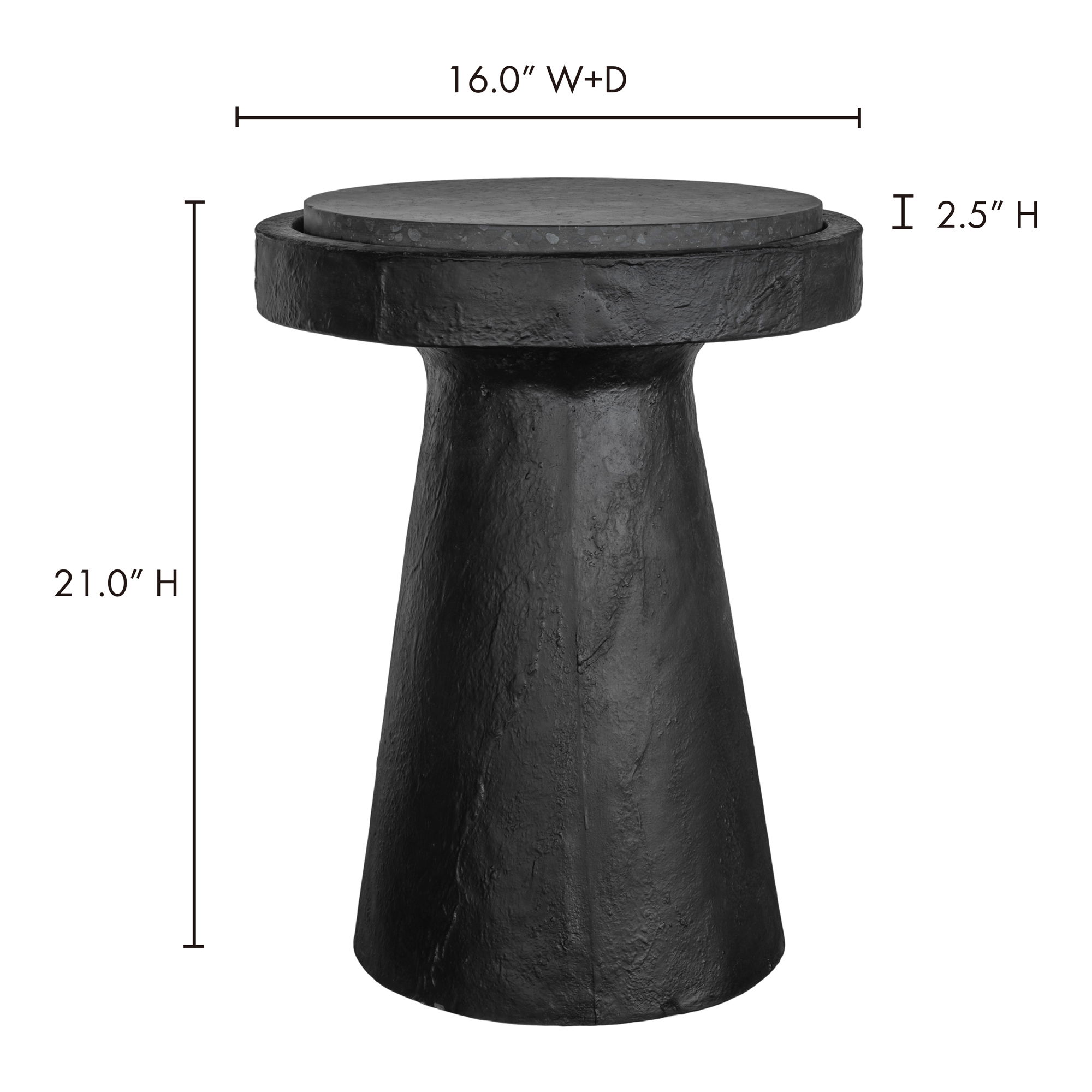 Book Accent Table Black, Side & End Table by Moe's Home, 16" width x 21" height x 16" depth View 5