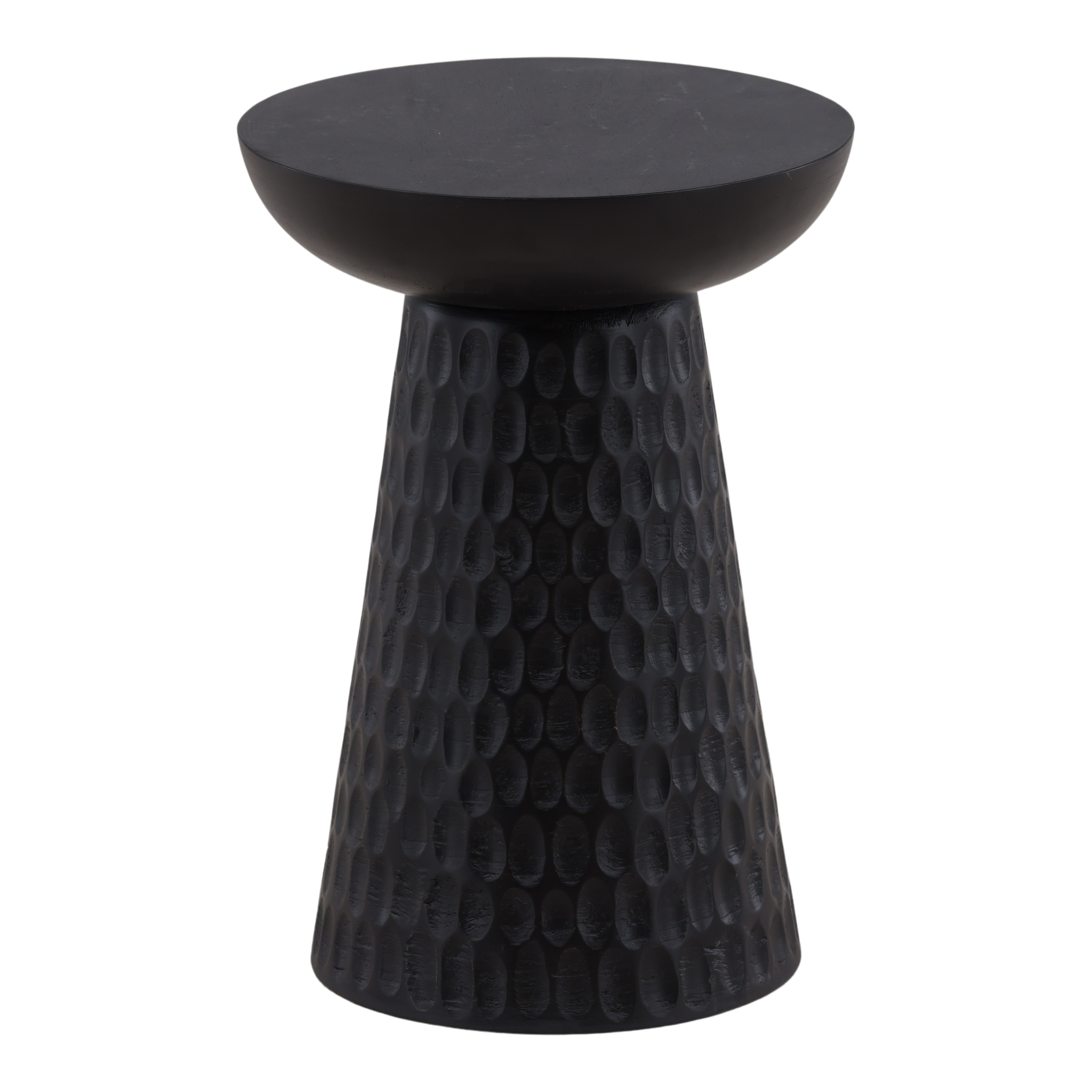 Marzell Side Table Black, Side & End Table by Dovetail, 14" width x 20" height x 14" diameter x 14" depth View 1