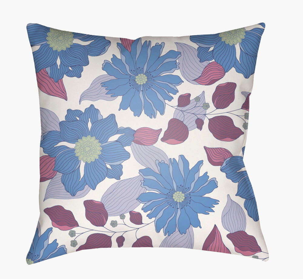 Moody Floral Accent Pillow, Decorative Pillow by Surya, 18" length x 18" width